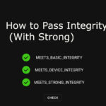 Imagen que tiene escrito "How to Pass Integrity" y marcado todos los requerimientos para comprobación de integridad de Play Store